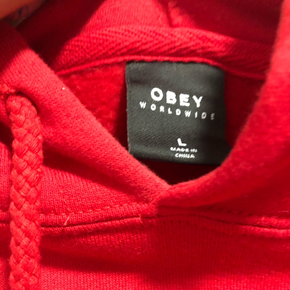Red Obey Hoodie - Picture 4 of 6